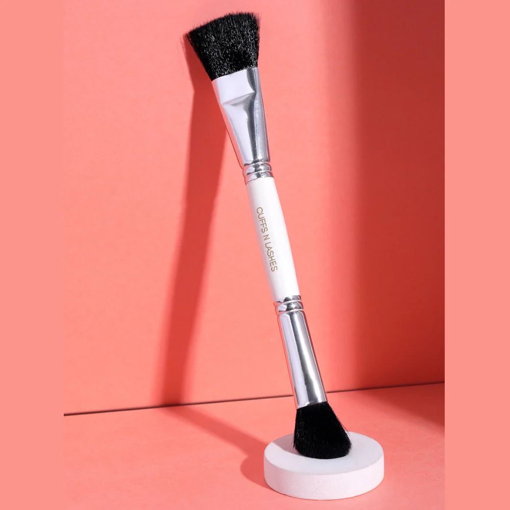 CUFFS N LASHES Double Duty Flat & Angled Contour Brush - DD02
