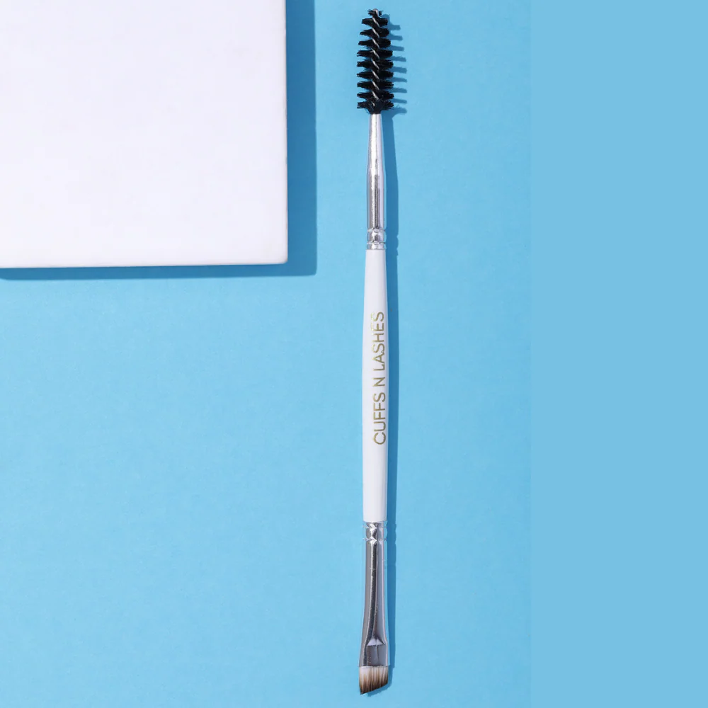 CUFFS N LASHES Double Duty Fine Angled Brow Brush & Spoolie - DD07
