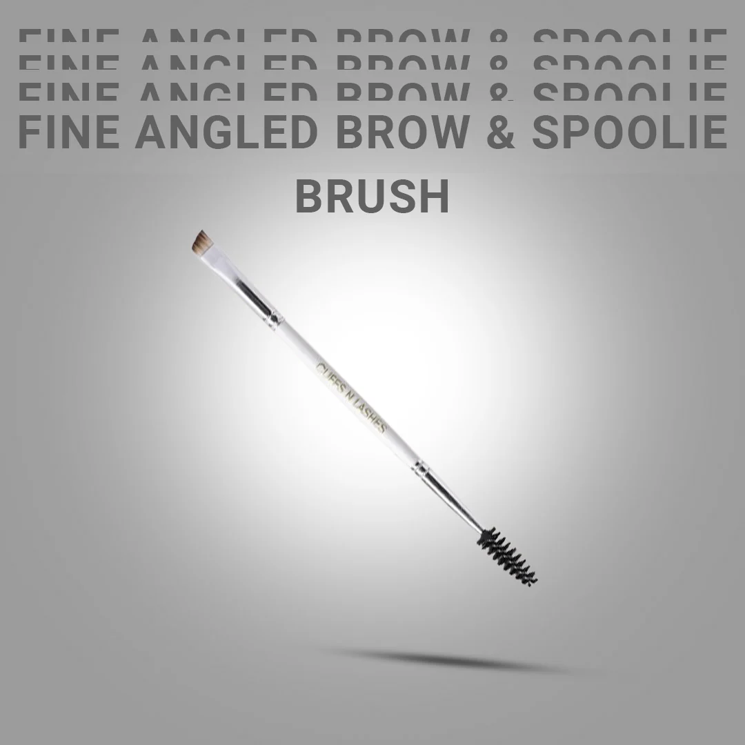 CUFFS N LASHES Double Duty Fine Angled Brow Brush & Spoolie - DD07 - Image 2