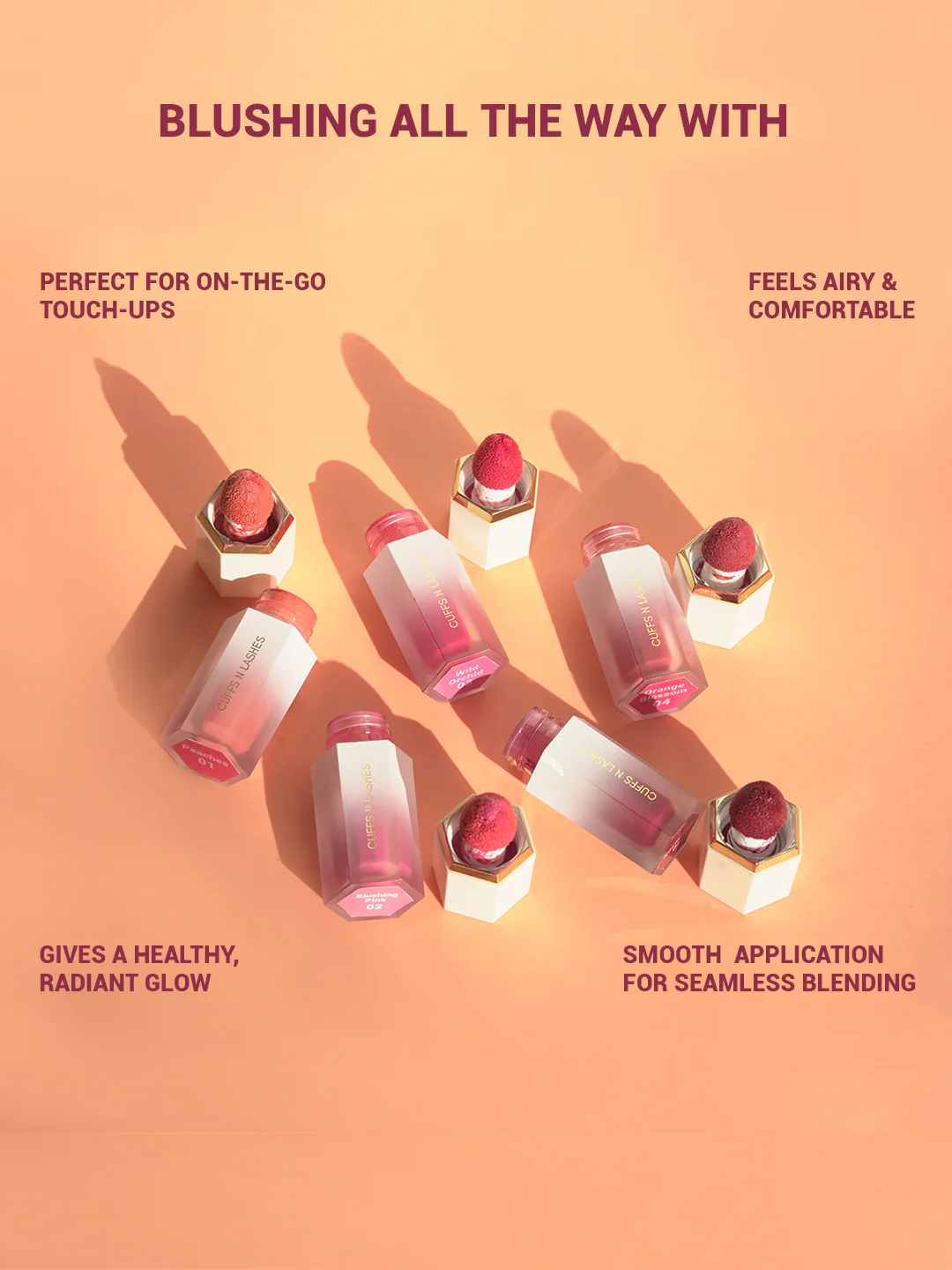 Cuffs N Lashes Afterglow Gel Blush – Lightweight Cream Blush - Image 9