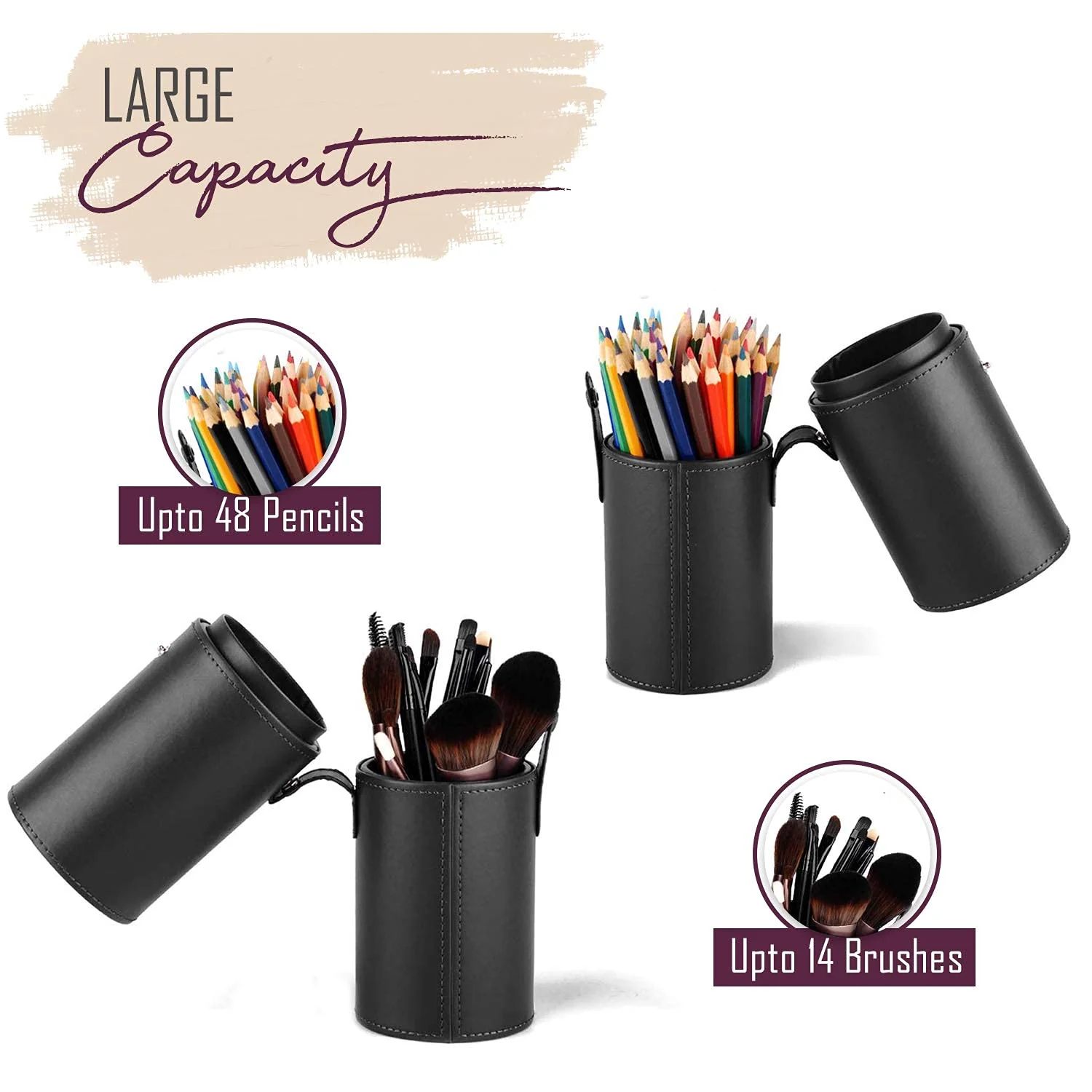 Cuffs N Lashes Brush Holder Black - Image 3