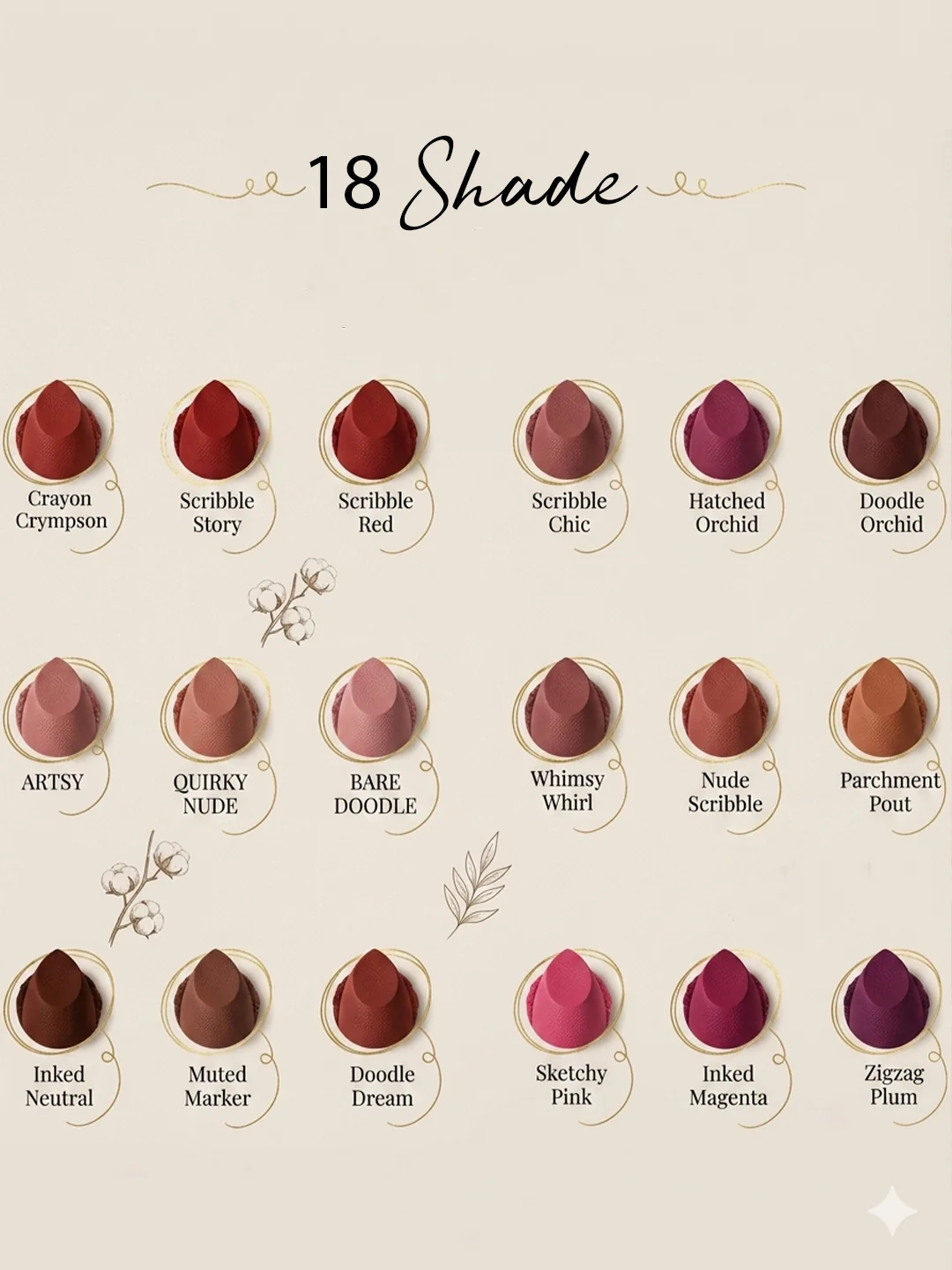 Cuffs N Lashes Doodle Mini Creamy Matte Lipstick SETS - Image 7