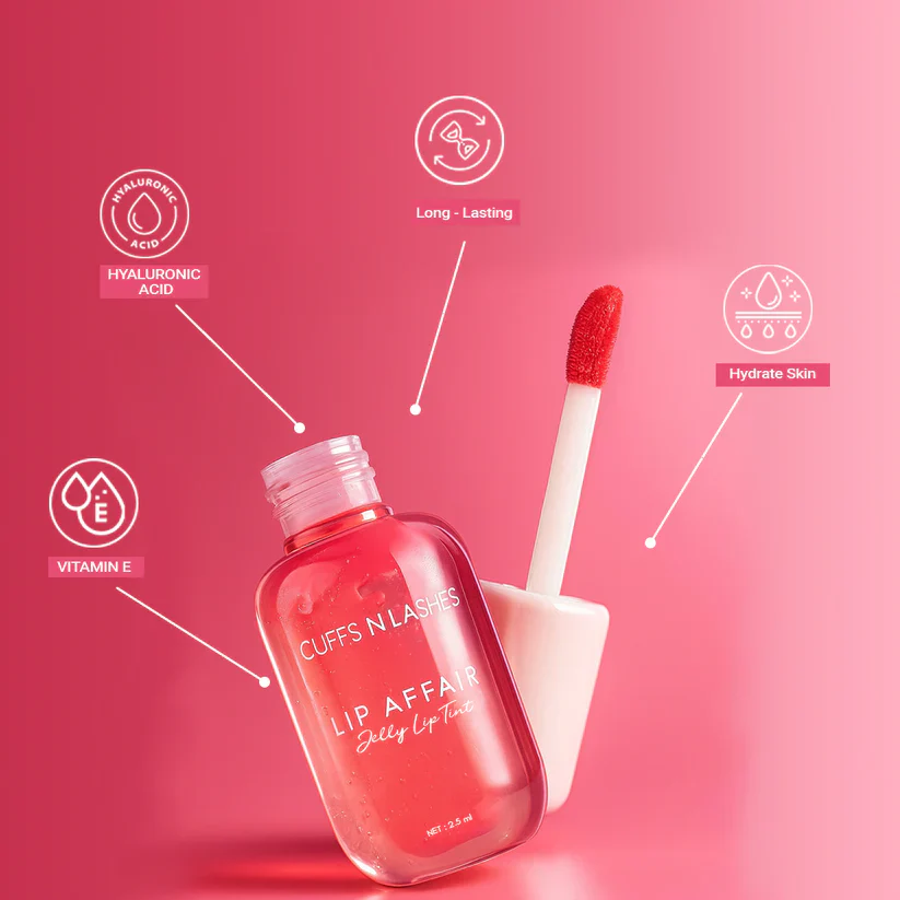 Cuffs N Lashes Lip Affair Jelly Lip Gloss Tint - Image 3