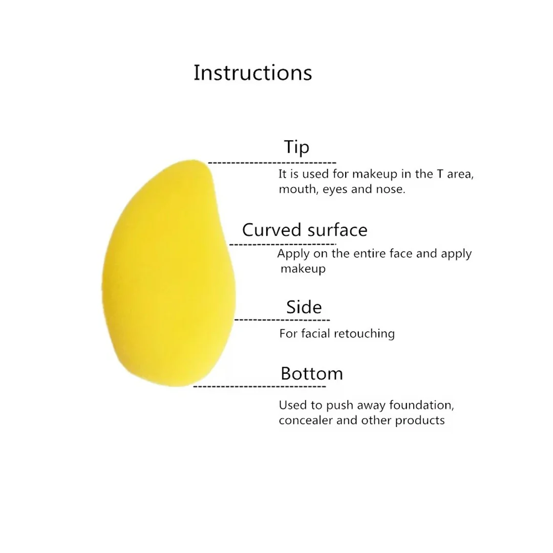 Cuffs N Lashes Makeup Blender/Sponge Fruit Series - Mango - Image 4
