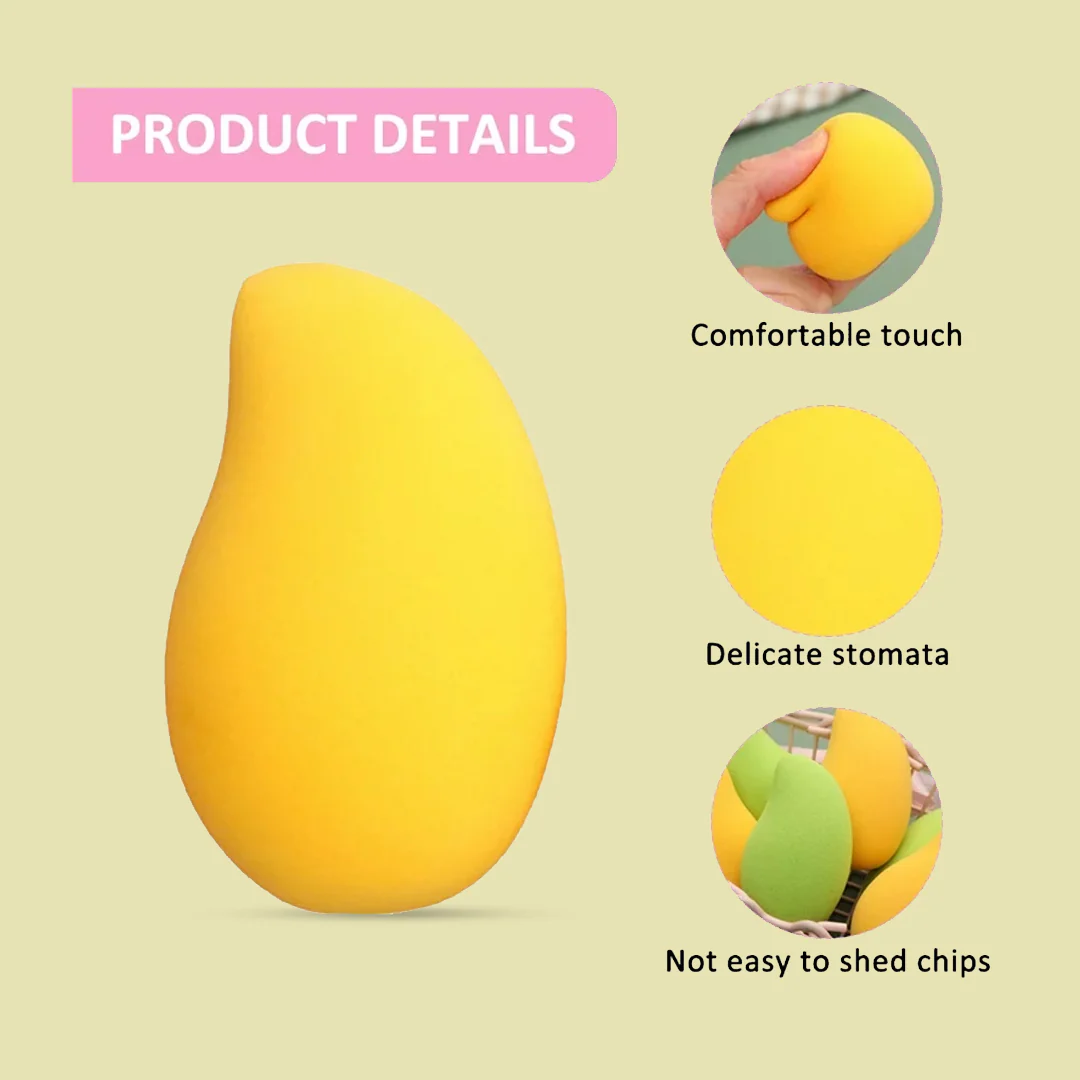 Cuffs N Lashes Makeup Blender/Sponge Fruit Series - Mango - Image 5