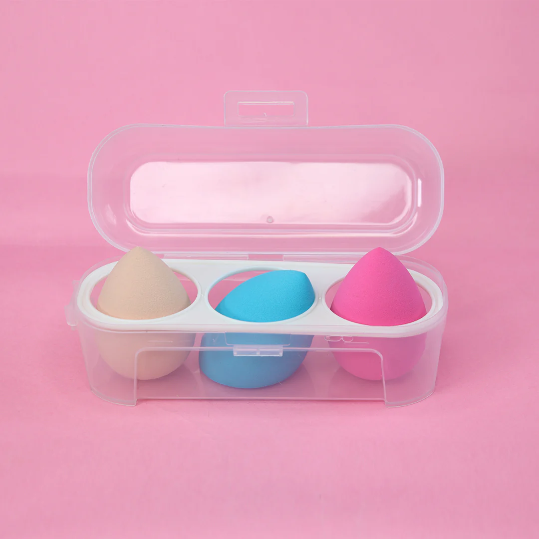 Cuffs N Lashes Makeup Blender/Sponge Set of 3 Multi Color 2normal 1 slant cut - Image 4