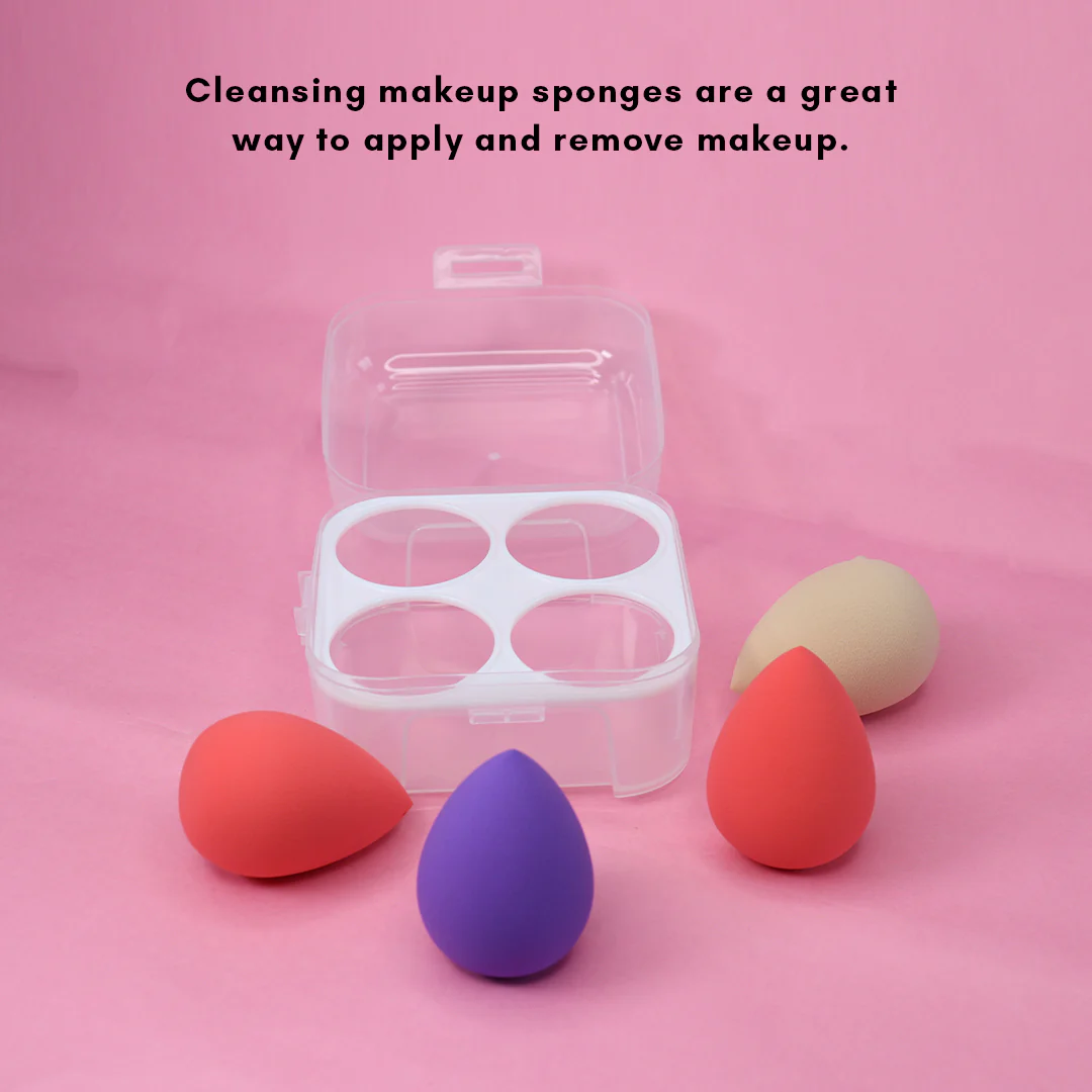 Cuffs N Lashes Makeup Blender/Sponge Set of 4 Multicolor - Image 2