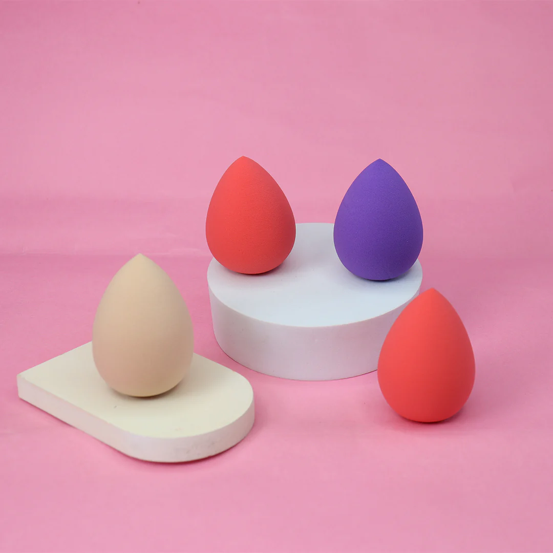 Cuffs N Lashes Makeup Blender/Sponge Set of 4 Multicolor - Image 4