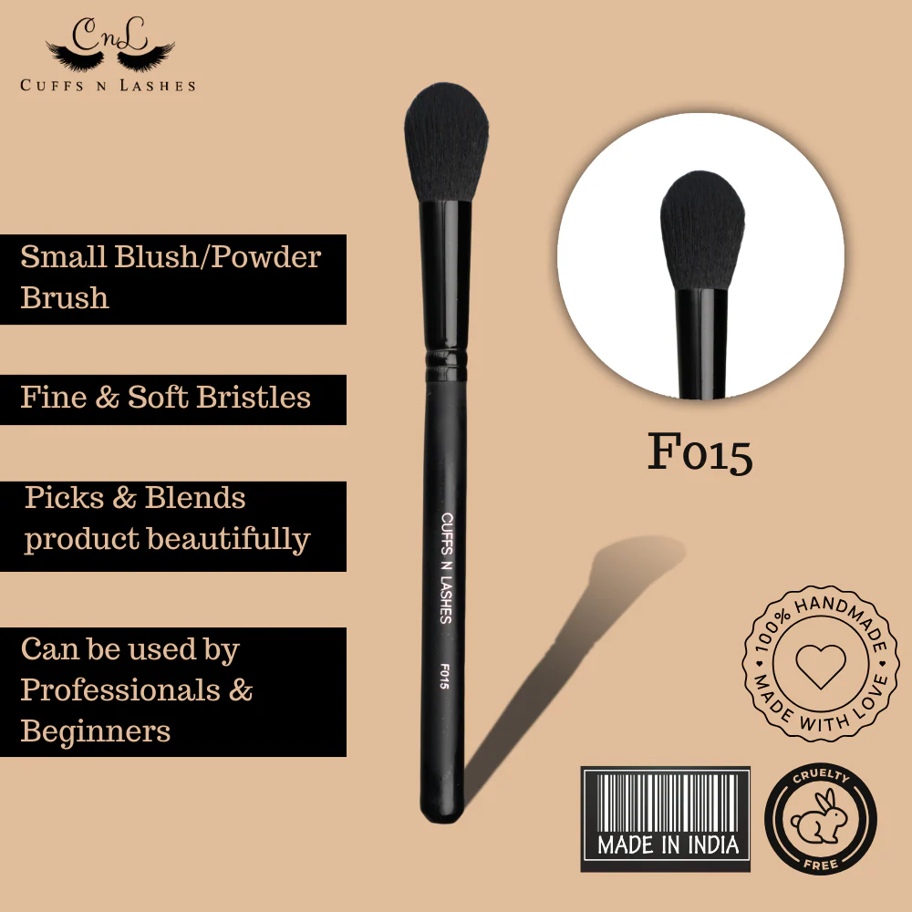 Cuffs N Lashes Makeup Brushes, F015 Small Blush/powder Brush - Image 6