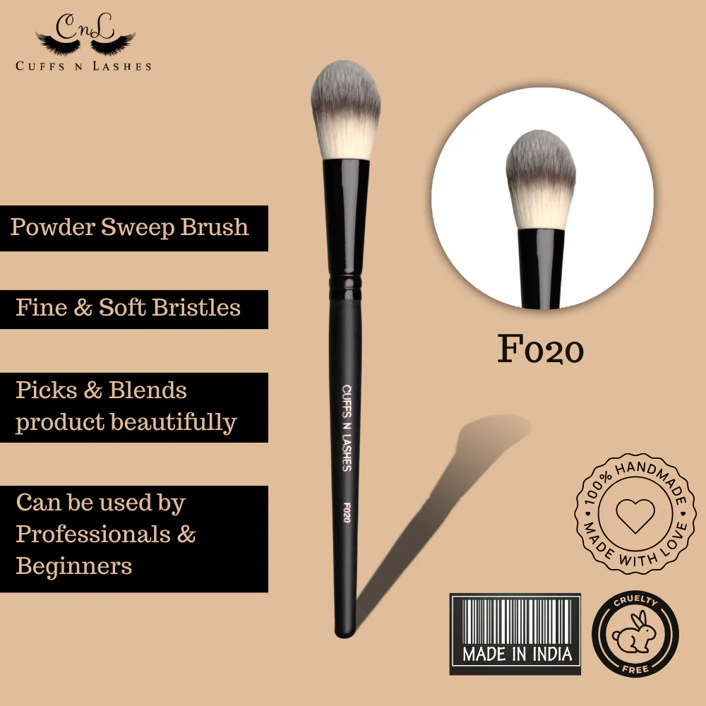 Cuffs N Lashes Makeup Brushes,F020 Powder Sweep Brush - Image 5