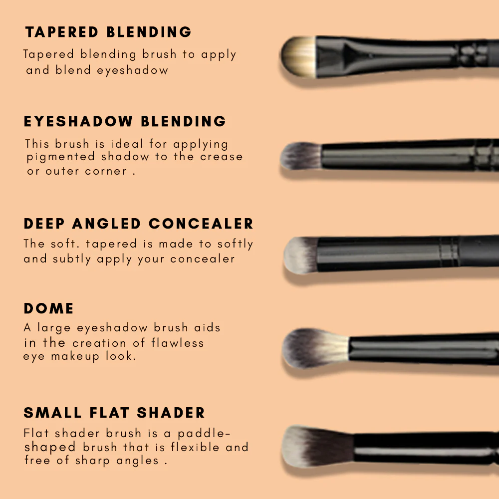 Cuffs N Lashes Makeup Brushes Set of 14 - Image 6
