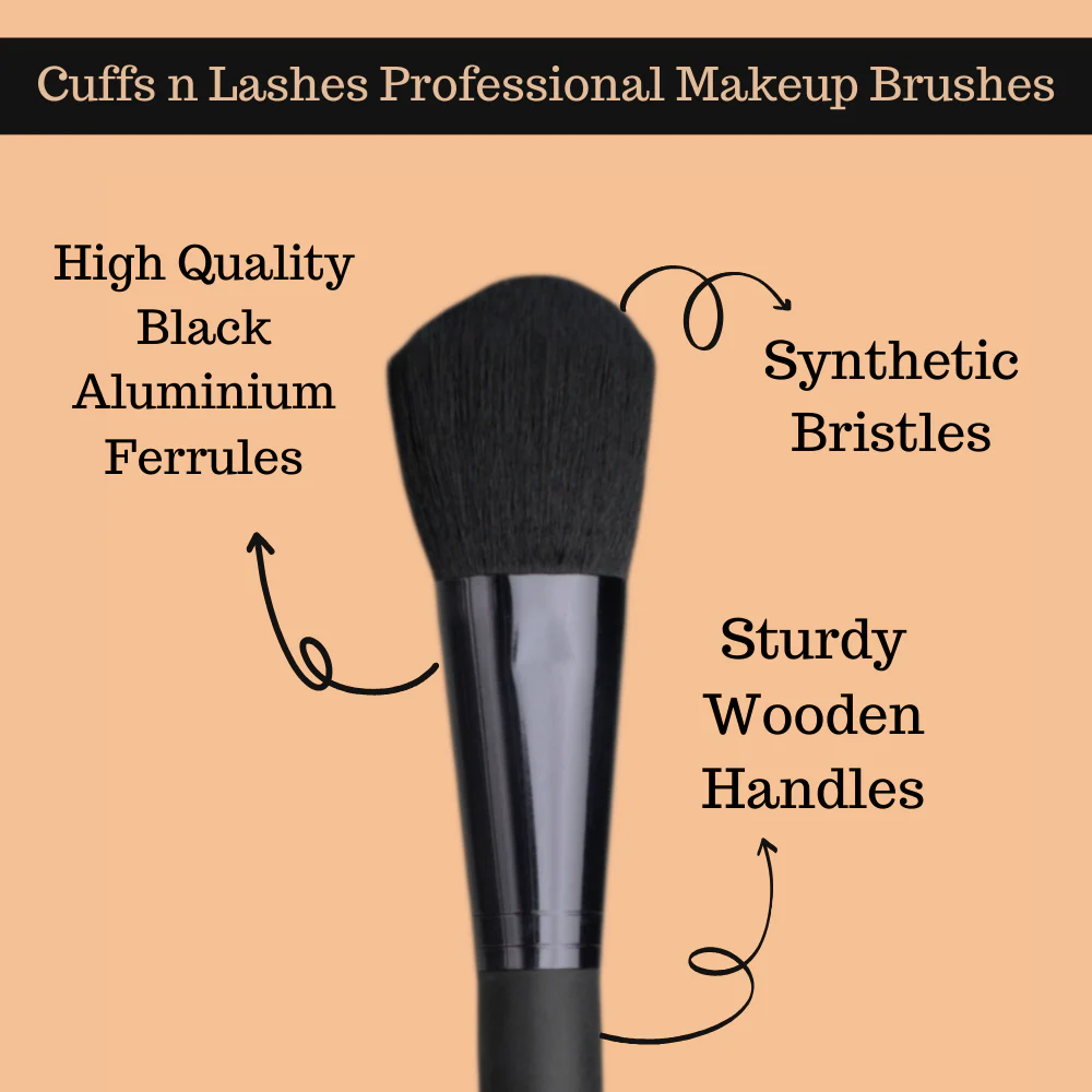 Cuffs N Lashes Makeup Brushes Set of 14 - Image 8