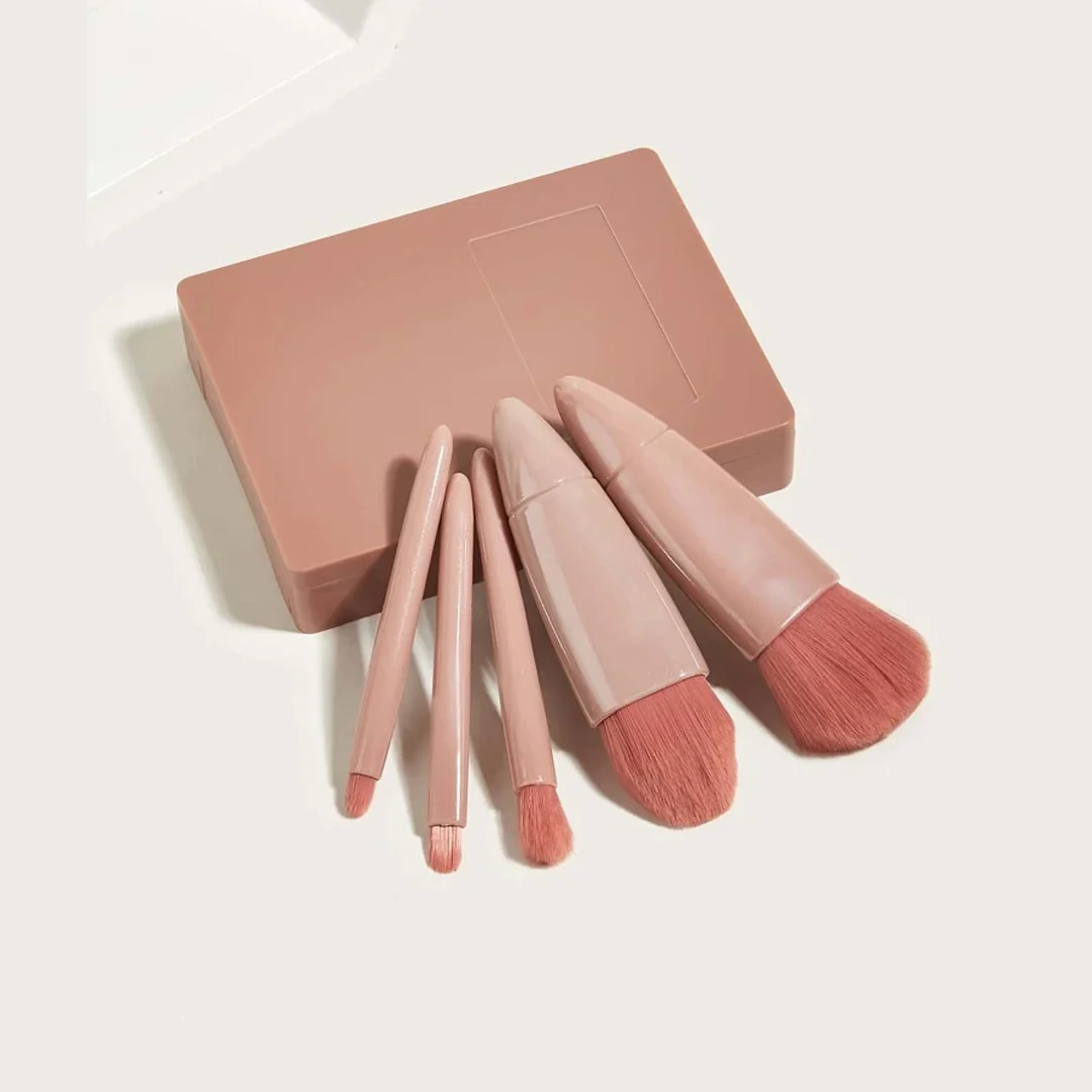 Cuffs N Lashes Mini Brush Set of 5 - Brown - Image 3
