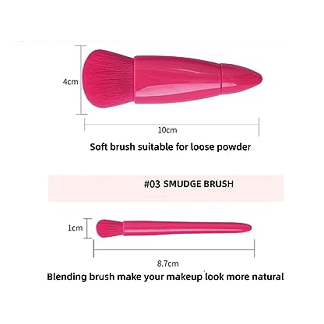 Cuffs N Lashes Mini Brush Set of 5 - Pink - Image 4