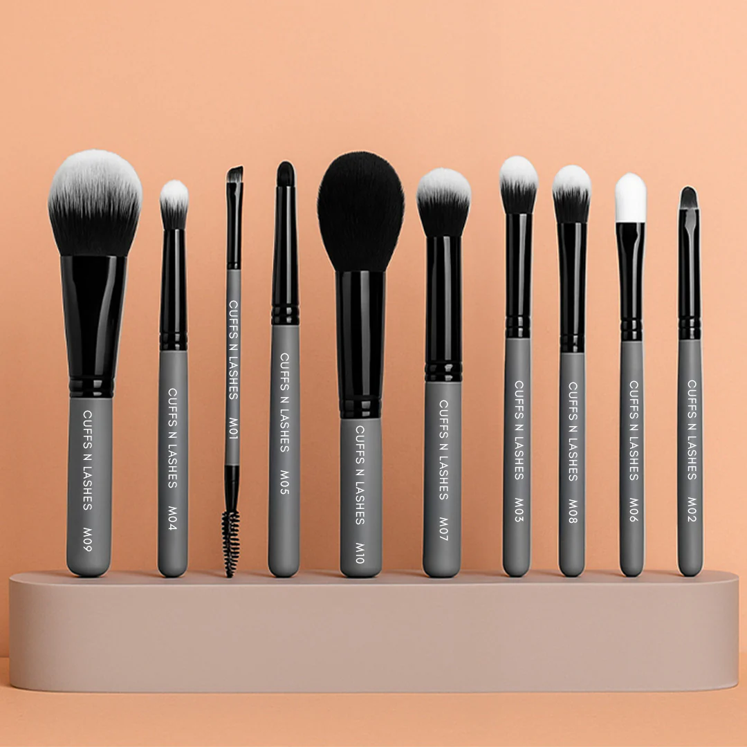Cuffs N Lashes Mini Makeup Brushes Set Of 10