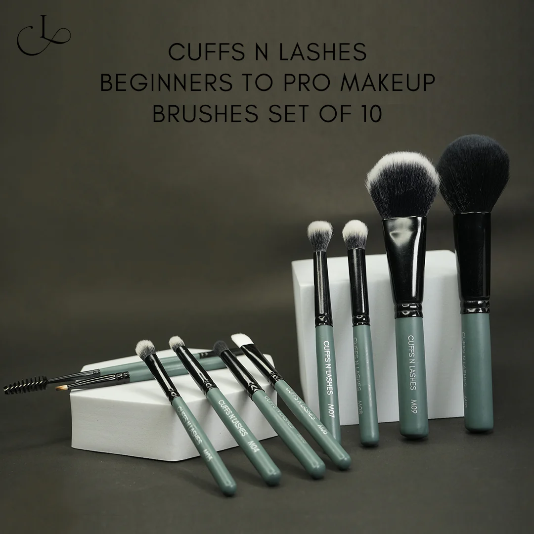 Cuffs N Lashes Mini Makeup Brushes Set Of 10 - Image 2