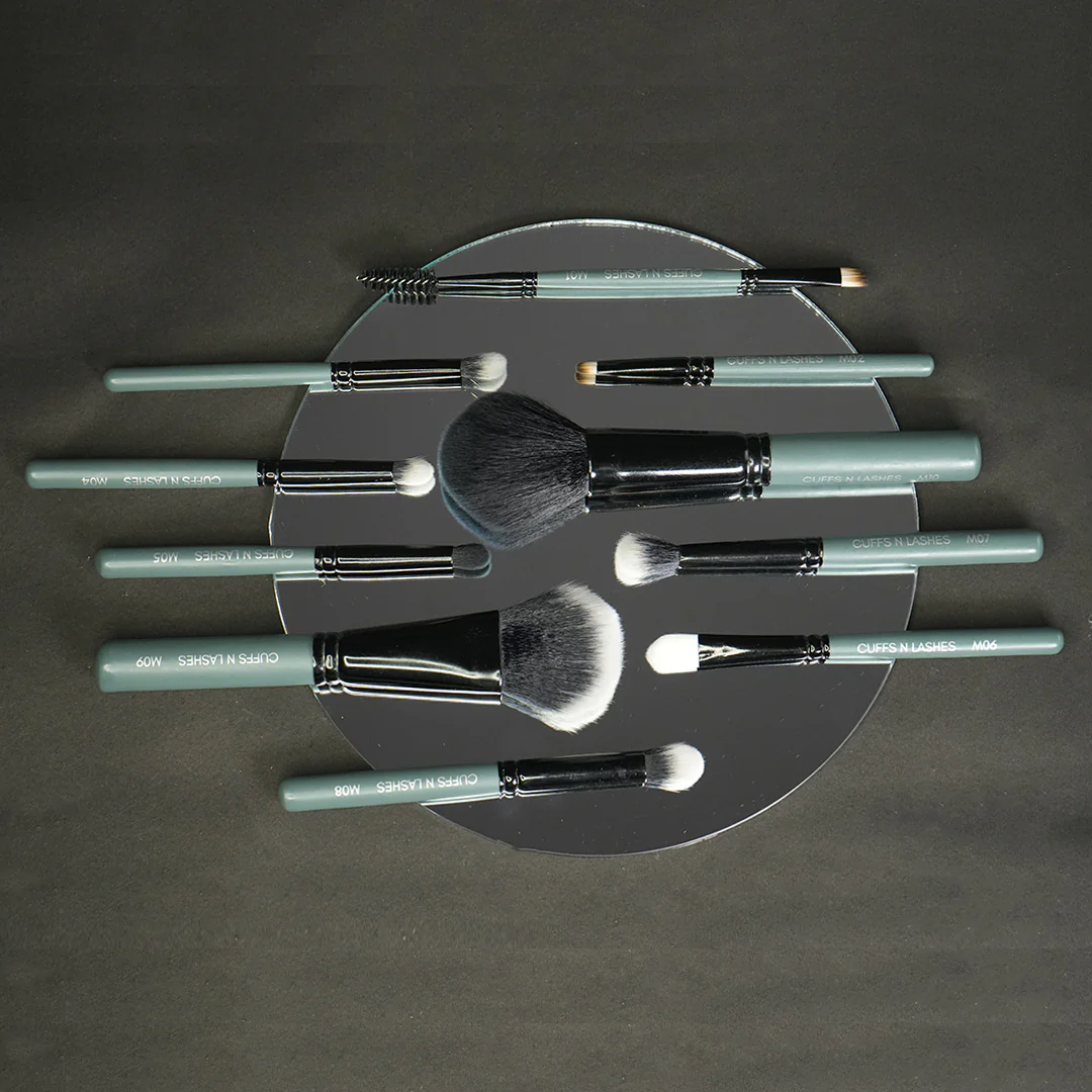 Cuffs N Lashes Mini Makeup Brushes Set Of 10 - Image 4