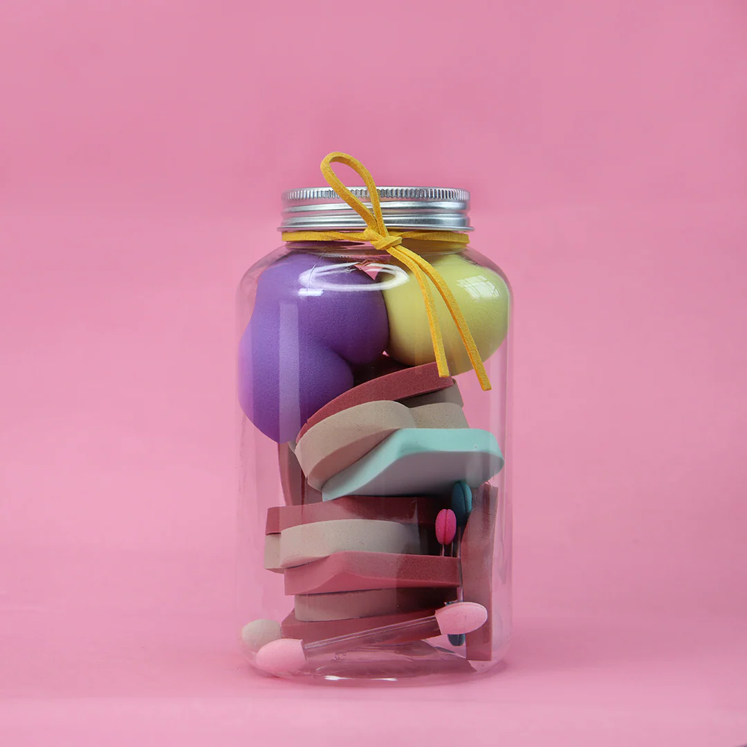 Cuffs N Lashes Multi Makeup Blender/Sponge With Bottle Jar - Image 2