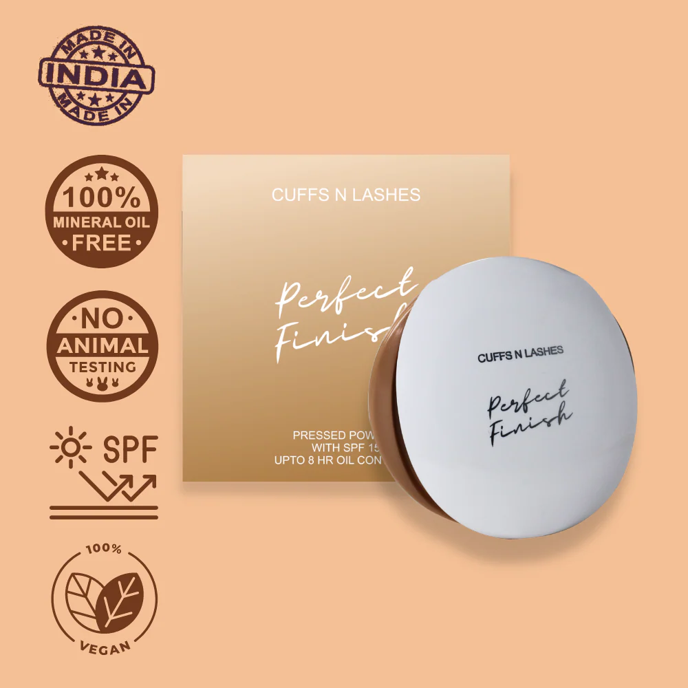 Cuffs N Lashes Perfect Finish Pressed Powder Compact with SPF 15 - Image 4