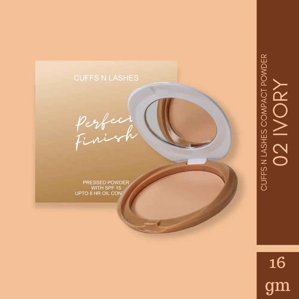 Cuffs N Lashes Perfect Finish Pressed Powder Compact with SPF 15 - Image 9