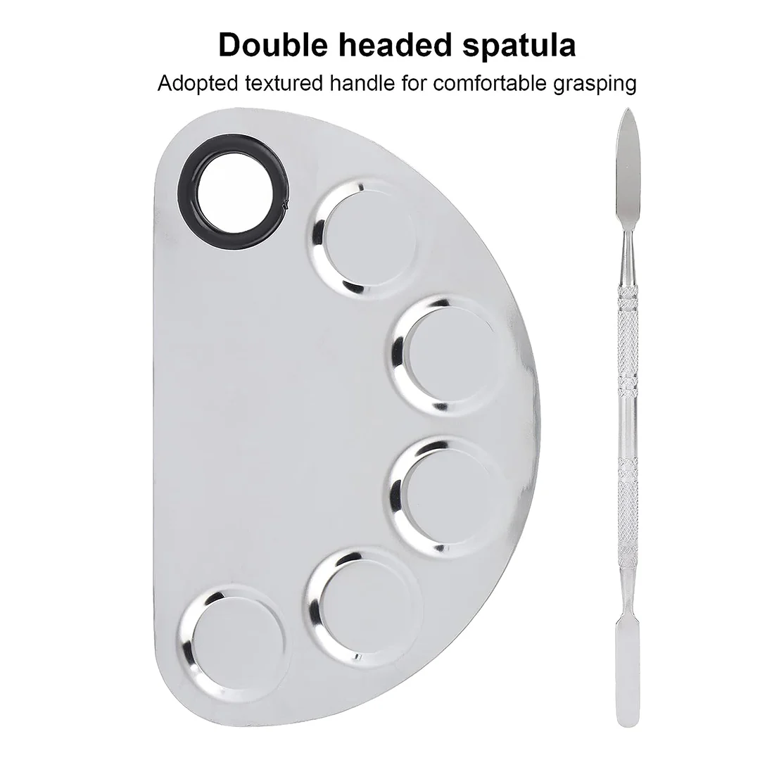 Cuffs N Lashes Stainless Steel D-shaped Foundation Mixing Tool - Image 3