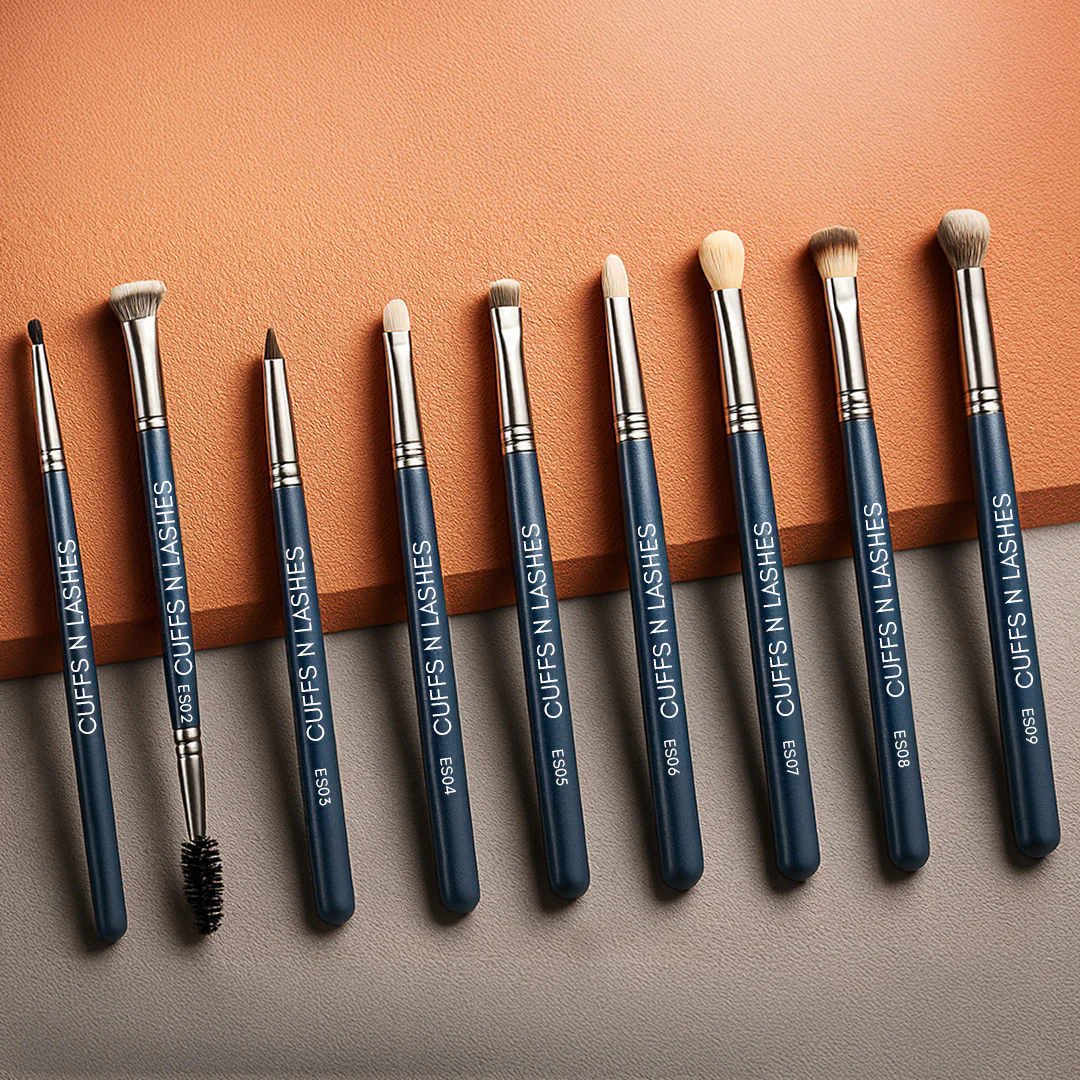 Cuffs N Lashes, The ULTIMATE Eye Brush set, Set of 9(A)