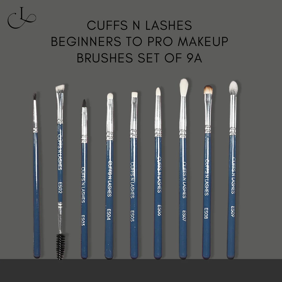 Cuffs N Lashes, The ULTIMATE Eye Brush set, Set of 9(A) - Image 2