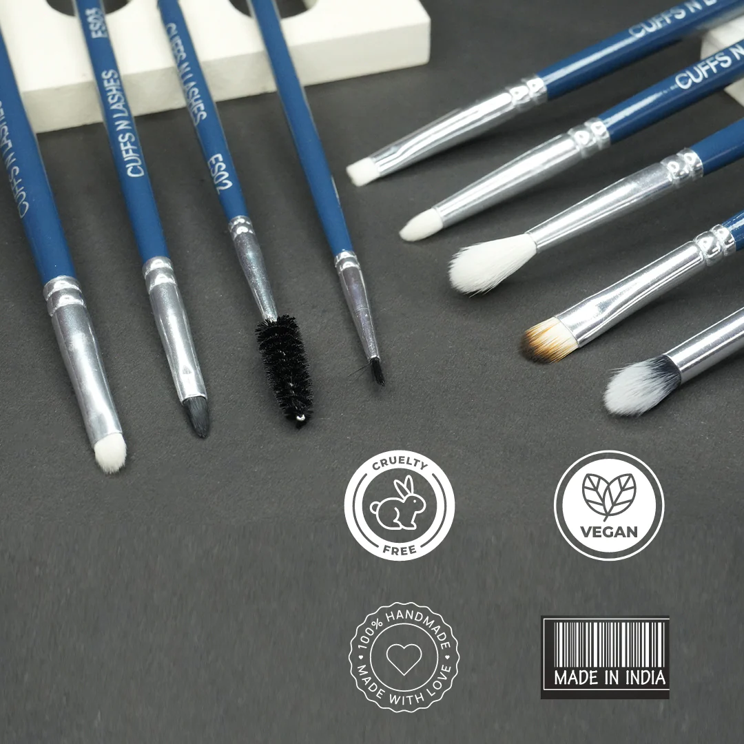 Cuffs N Lashes, The ULTIMATE Eye Brush set, Set of 9(A) - Image 3