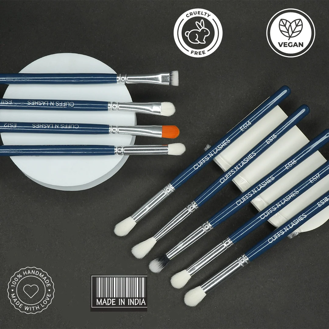 Cuffs N Lashes, The ULTIMATE Eye Brush set, Set of 9(B) - Image 3