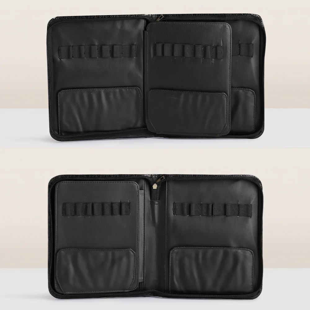 Cuffs N Lashes Zipper Brush Case (Without brushes), Black - Image 4