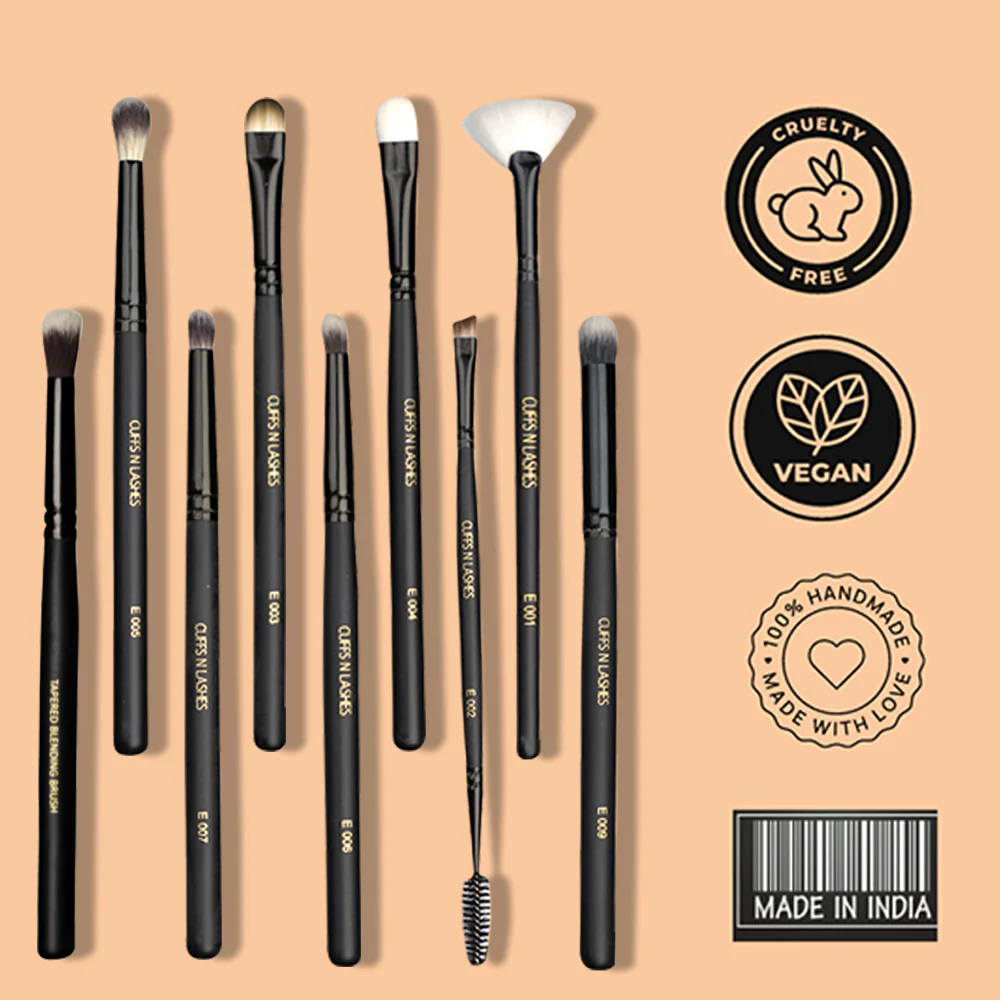 Cuffs N Lashes Eye Brushes Set Of 9 - Image 2