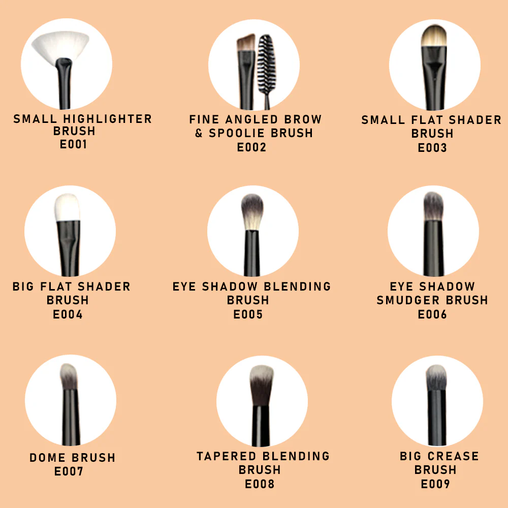 Cuffs N Lashes Eye Brushes Set Of 9 - Image 6