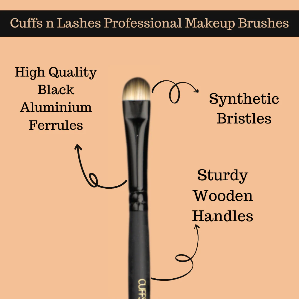 Cuffsnlashes Makeup Brushes E003 Flat Shader Brush - Image 3