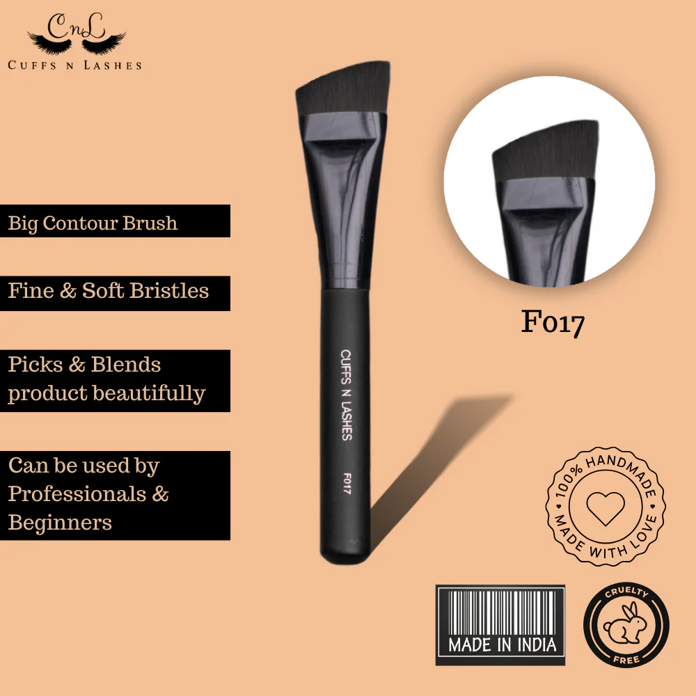 Cuffs N Lashes Makeup Brushes, F017 - Big Contour Brush - Image 5