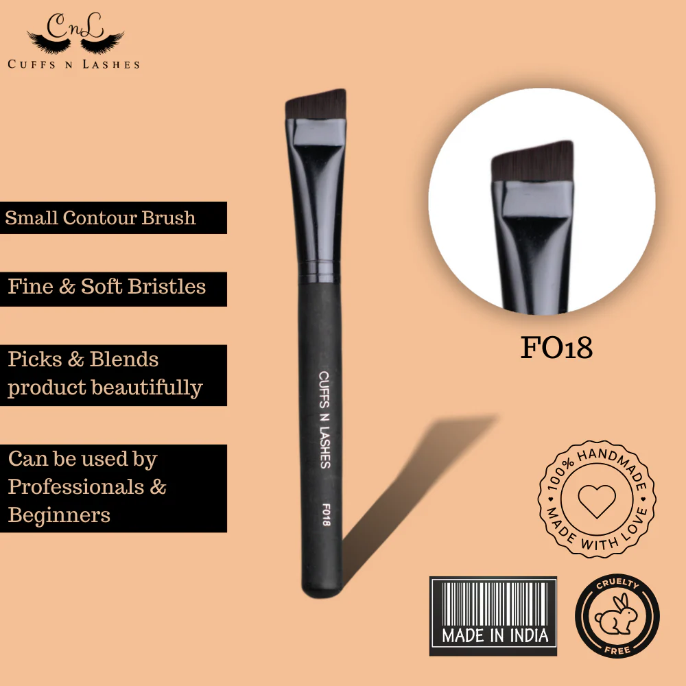 Cuffs N Lashes Makeup Brushes, F018 - Small Contour Brush - Image 5