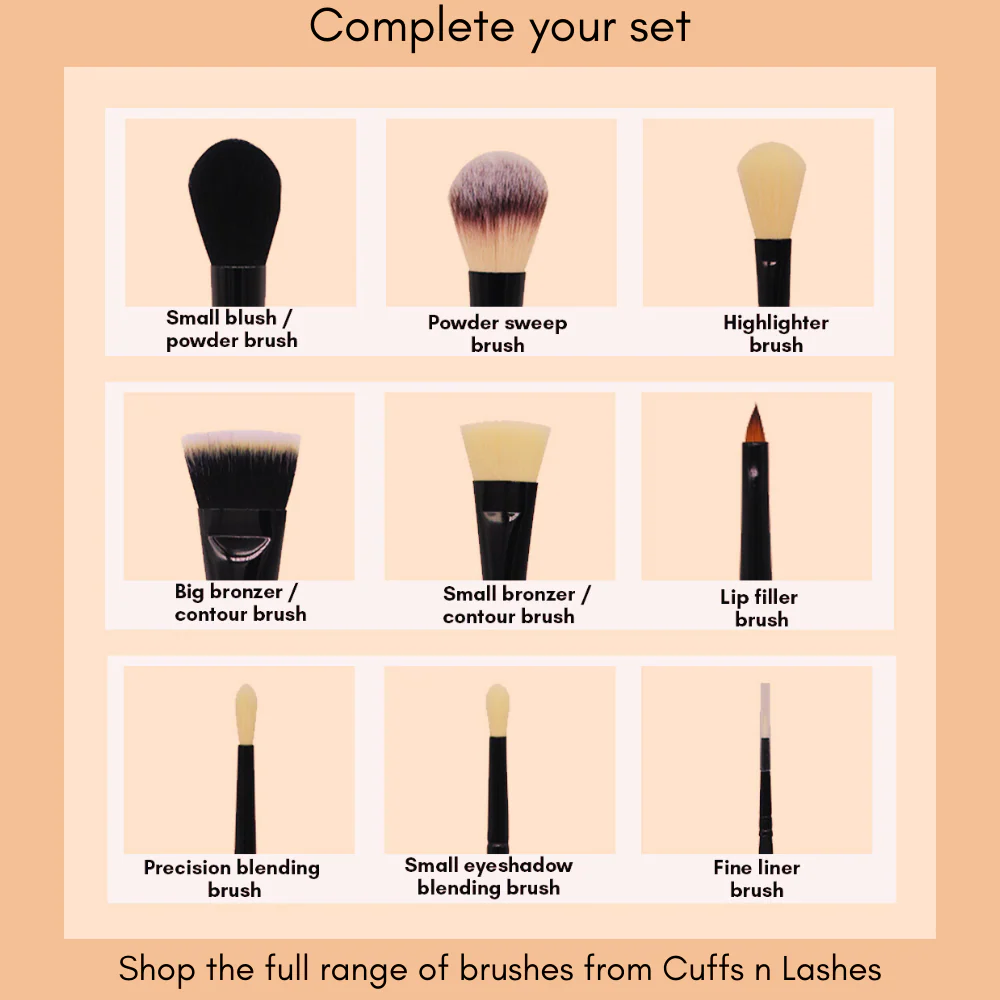Cuffs N Lashes Makeup Brushes, F018 - Small Contour Brush - Image 9