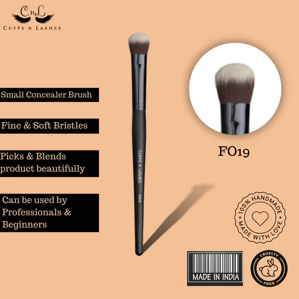 Cuffs N Lashes Makeup Brushes, F019 - Small Concealer Brush - Image 5