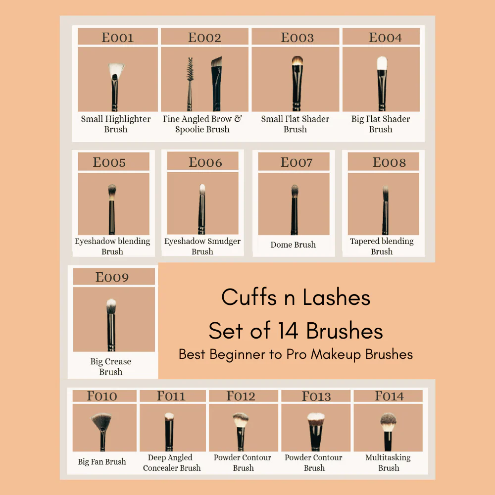 Cuffs N Lashes Makeup Brushes, F019 - Small Concealer Brush - Image 7