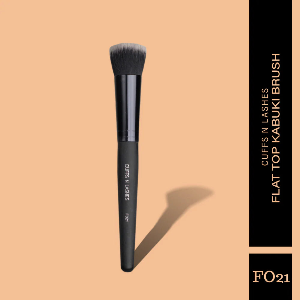 Cuffs N Lashes Makeup Brushes, F021 - Flat Top Kabuki Brush - Image 3