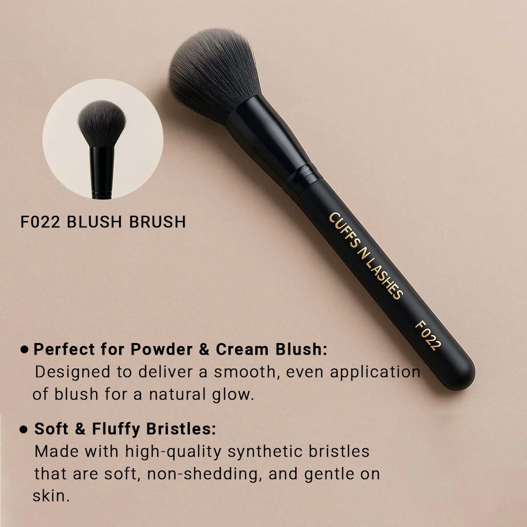 Cuffs N Lashes Makeup Brushes, F022 - Blush Brush - Image 2