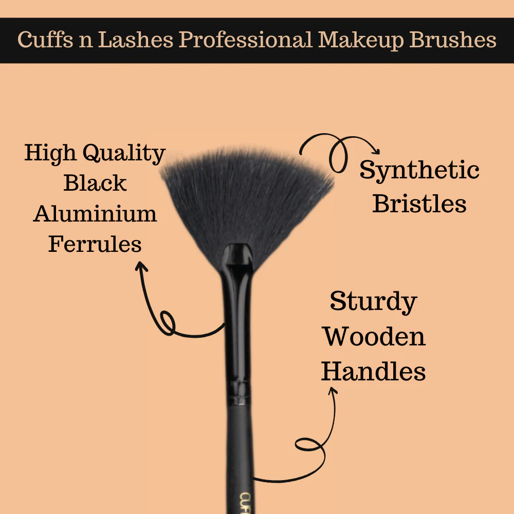 Cuffs N Lashes Makeup Brushes, F010 Big Fan Brush - Image 3