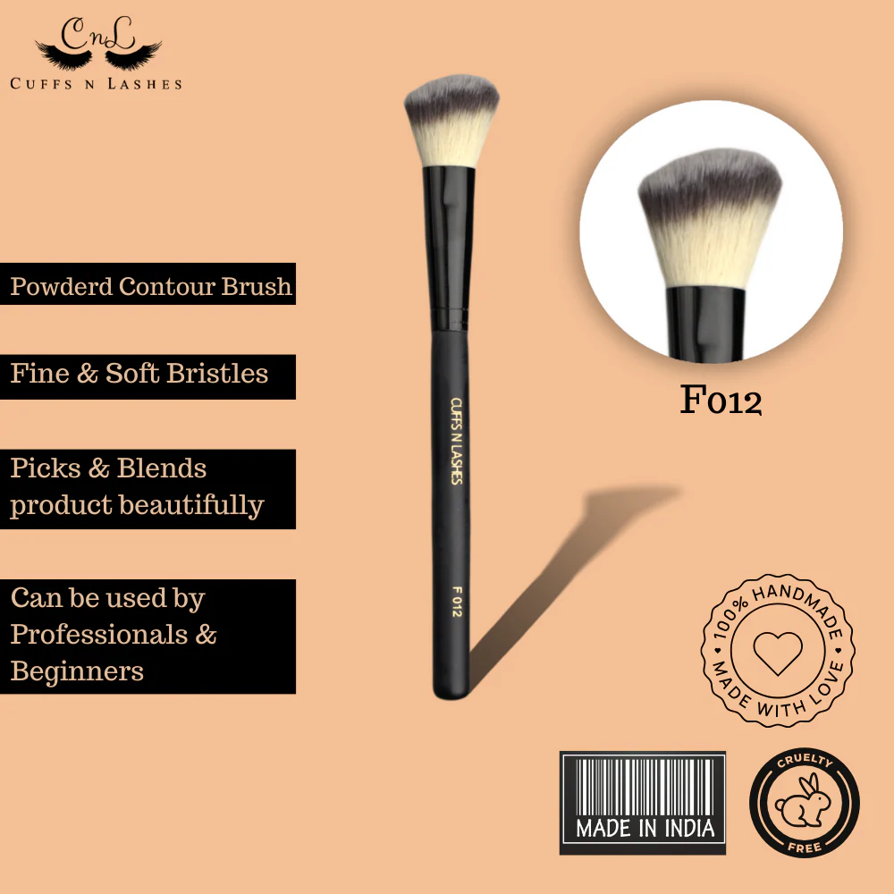 Cuffs N Lashes Makeup Brushes, F012 Contour Brush - Image 5