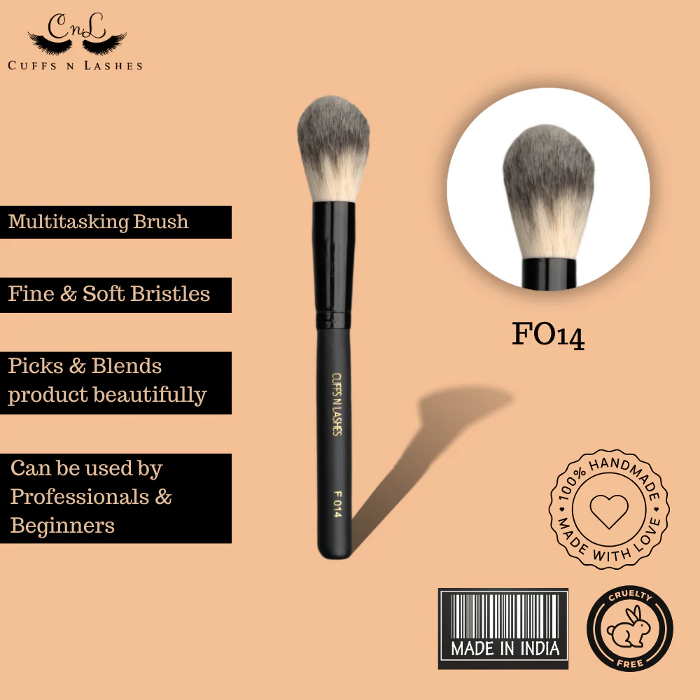 Cuffs N Lashes Makeup Brushes, F014 Powder/Blush Brush - Image 5