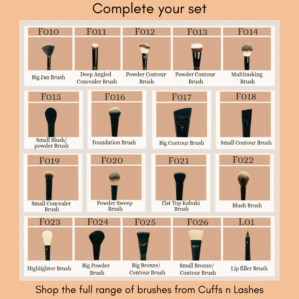 Cuffs N Lashes Makeup Brushes, F025 BIG BRONZER / CONTOUR BRUSH - Image 8