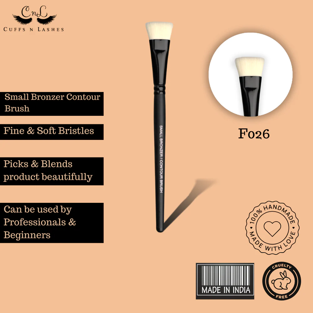 Cuffs N Lashes Makeup Brushes, F026 SMALL BRONZER/CONTOUR BRUSH - Image 5